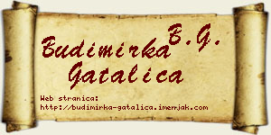 Budimirka Gatalica vizit kartica